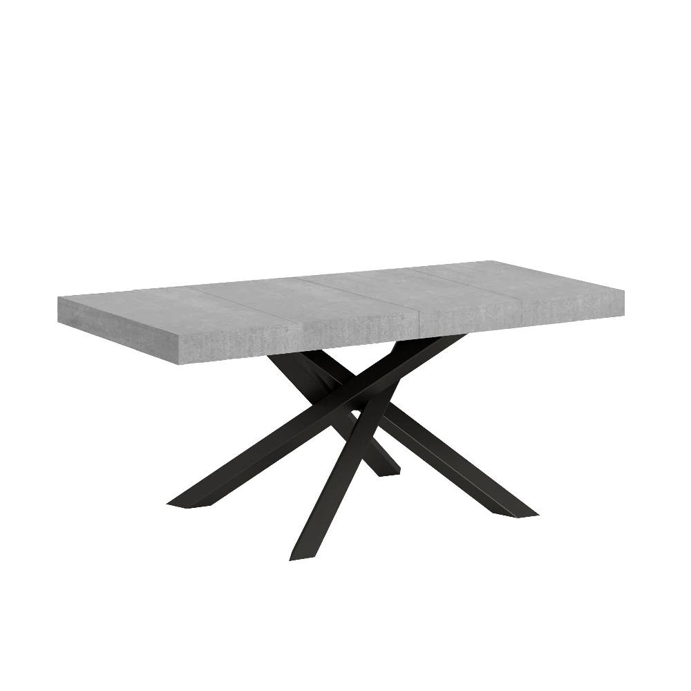 Itamoby Tavolo allungabile 90×130/234 cm Volantis Premium Cemento telaio Antracite