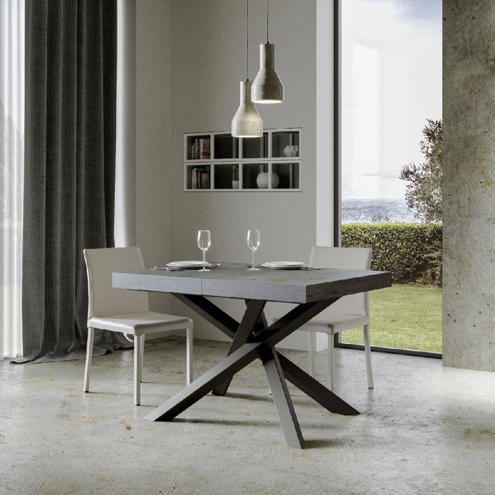 Itamoby Tavolo allungabile 90×130/234 cm Volantis Premium Cemento telaio Antracite Prezzo basso