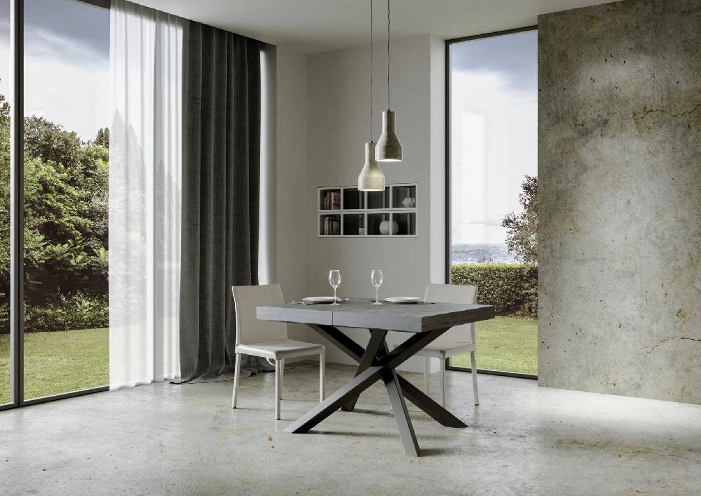 Itamoby Tavolo allungabile 90×130/234 cm Volantis Premium Cemento telaio Antracite Prezzo basso