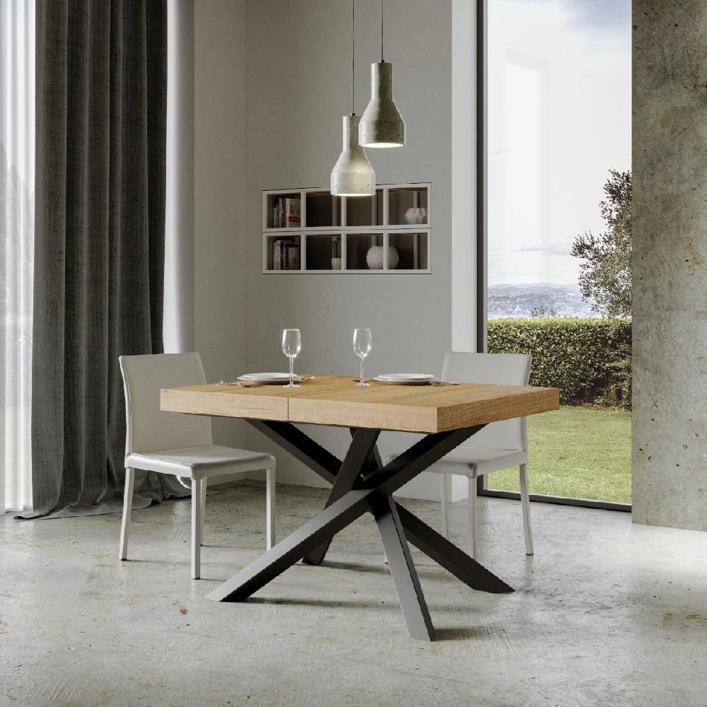 Itamoby Tavolo allungabile 90×130/234 cm Volantis Premium Quercia Natura telaio Antracite Super Saving Price