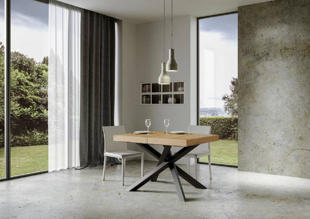 Itamoby Tavolo allungabile 90×130/234 cm Volantis Premium Quercia Natura telaio Antracite Super Saving Price