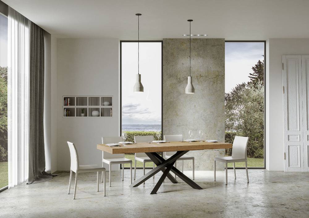 Itamoby Tavolo allungabile 90×130/234 cm Volantis Premium Quercia Natura telaio Antracite Super Saving Price