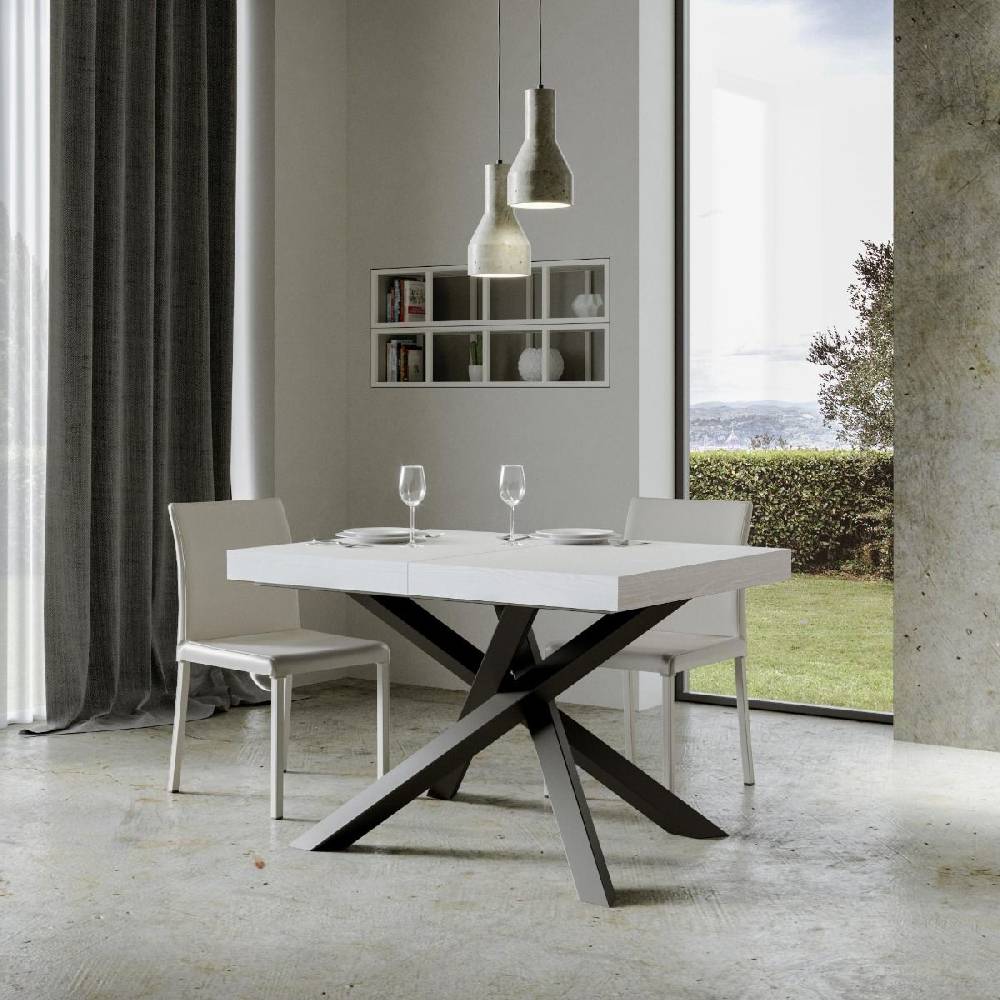 Itamoby Tavolo allungabile 90×130/234 cm Volantis Premium Bianco Frassino telaio Antracite Offerta settimanale
