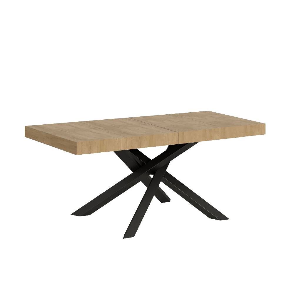 Itamoby Tavolo allungabile 90×120/224 cm Volantis Premium Quercia Natura telaio Antracite