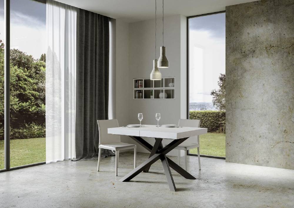 Itamoby Tavolo allungabile 90×120/224 cm Volantis Premium Bianco Frassino telaio Antracite ACQUISTA ORA