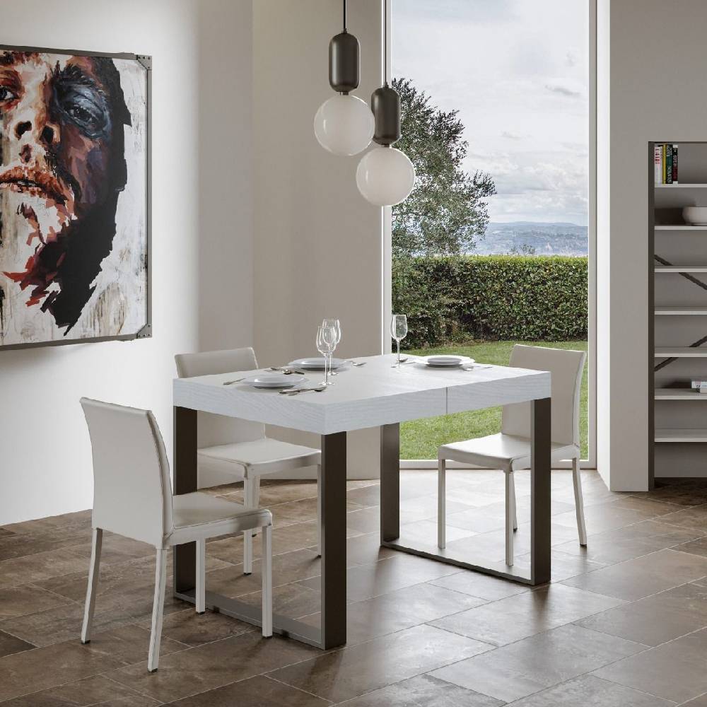 Itamoby Tavolo allungabile 90×140/244 cm Tecno Premium Bianco Frassino
