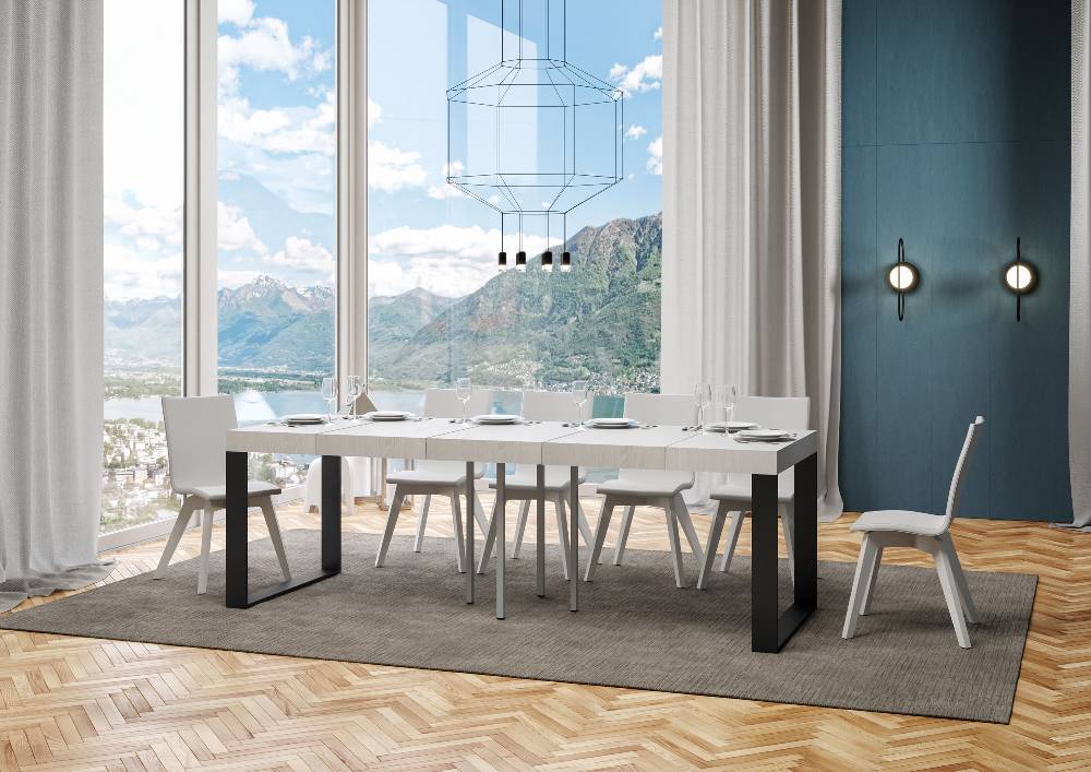 Itamoby Tavolo allungabile 90×90/246 cm Tecno Premium Bianco Frassino Discount Store per i nuovi prodotti
