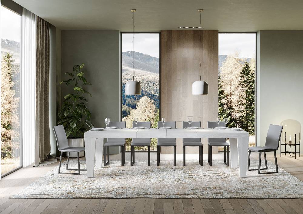 Itamoby Tavolo allungabile 90×160/264 cm Spimbo Premium Bianco Frassino Esporta salva