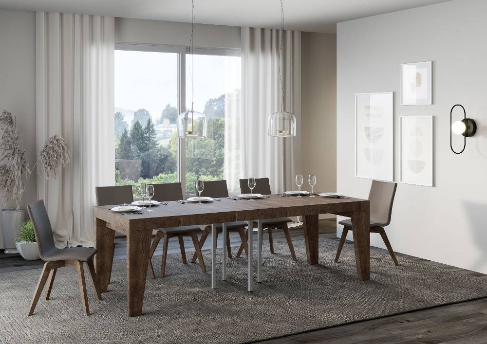 Itamoby Tavolo allungabile 90×90/246 cm Naxy Premium Noce Offerte