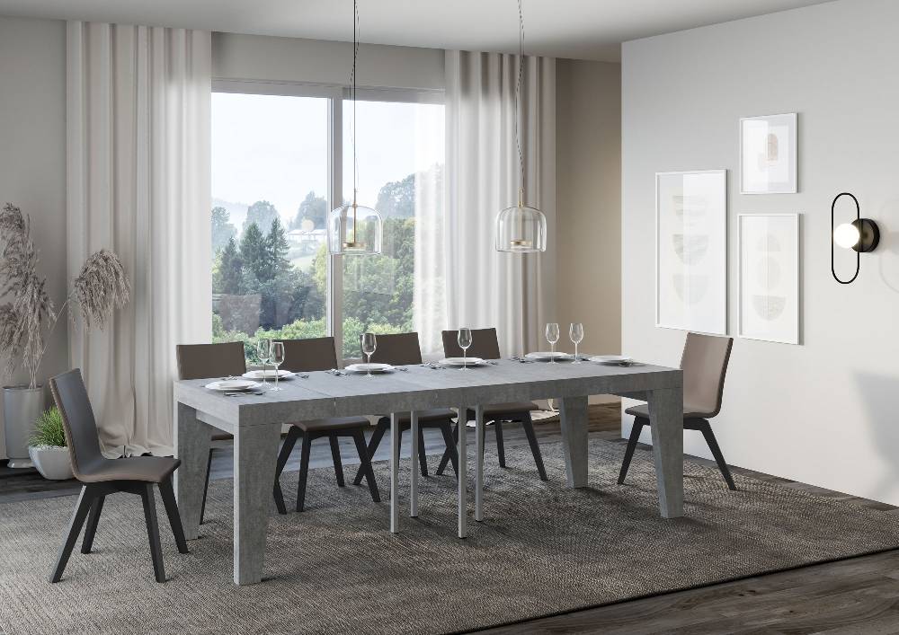 Itamoby Tavolo allungabile 90×90/246 cm Naxy Premium Cemento Hotsell