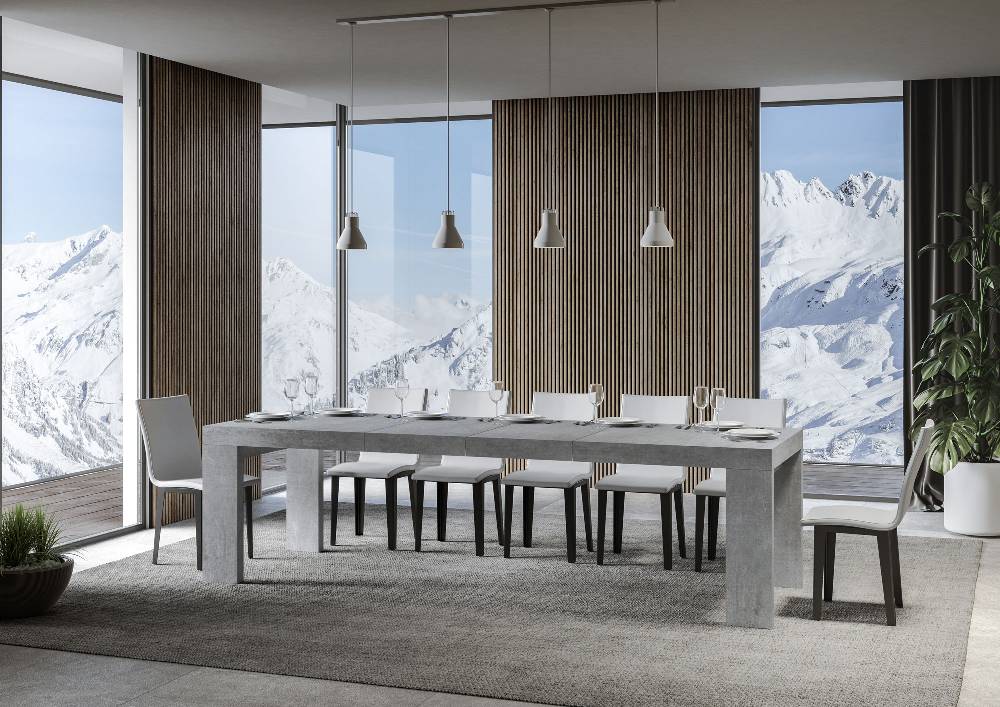 Itamoby Tavolo allungabile 90×180/284 cm Roxell Premium Cemento I Più Venduti