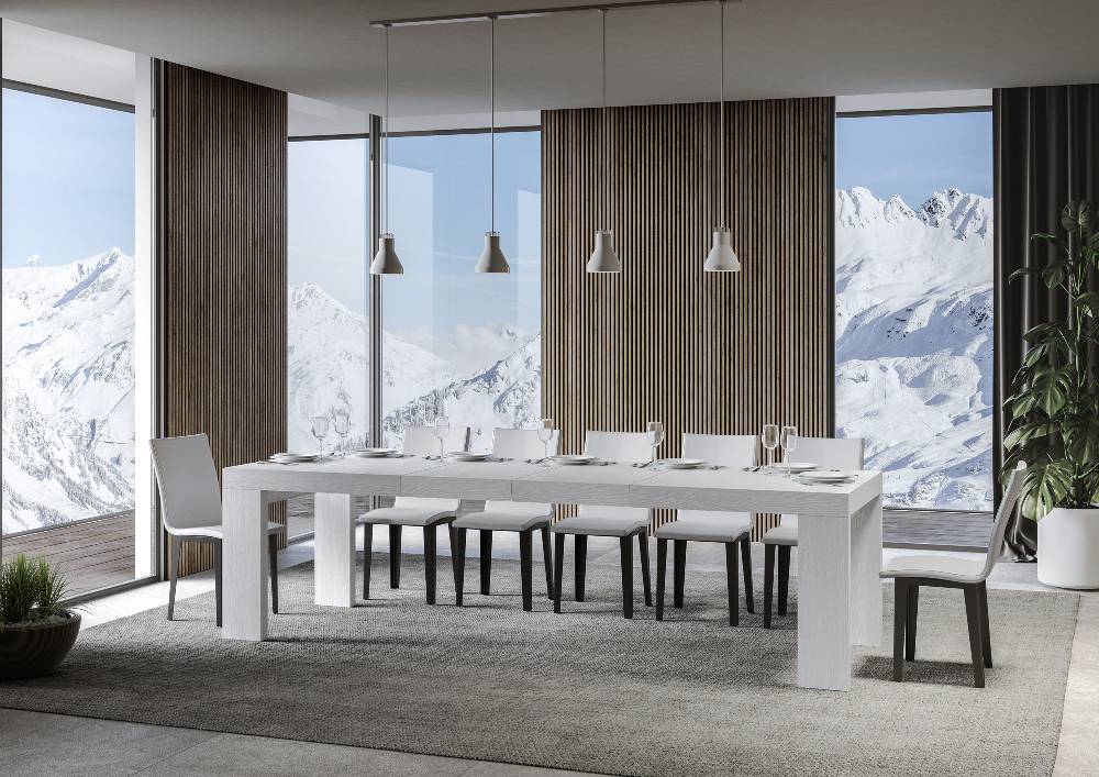 Itamoby Tavolo allungabile 90×180/284 cm Roxell Premium Bianco Frassino Negozio