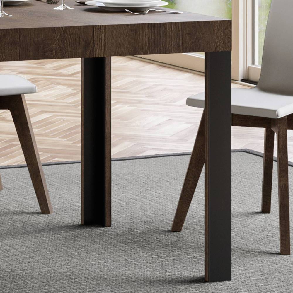 Itamoby Tavolo Linea Allungabile piano Noce 90×180 Allungato 284 telaio Antracite Negozio online di fabbrica