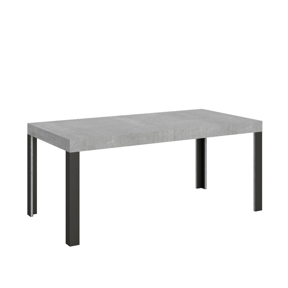 Itamoby Tavolo Linea Allungabile piano Cemento 90×180 Allungato 284 telaio Antracite