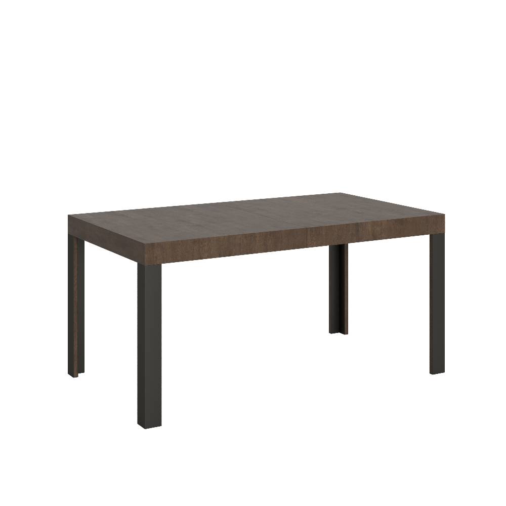 Itamoby Tavolo Linea Allungabile piano Noce 90×160 Allungato 264 telaio Antracite