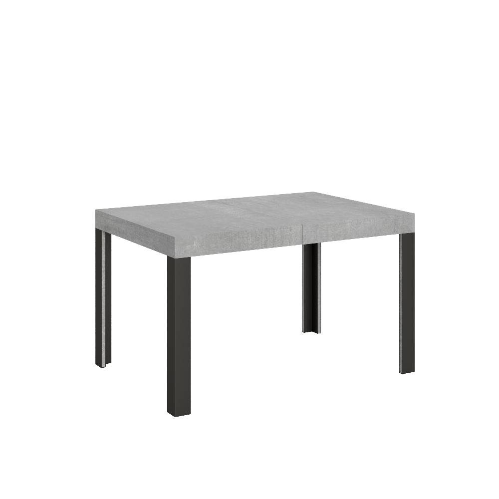 Itamoby Tavolo Linea Allungabile piano Cemento 90×130 Allungato 234 telaio Antracite