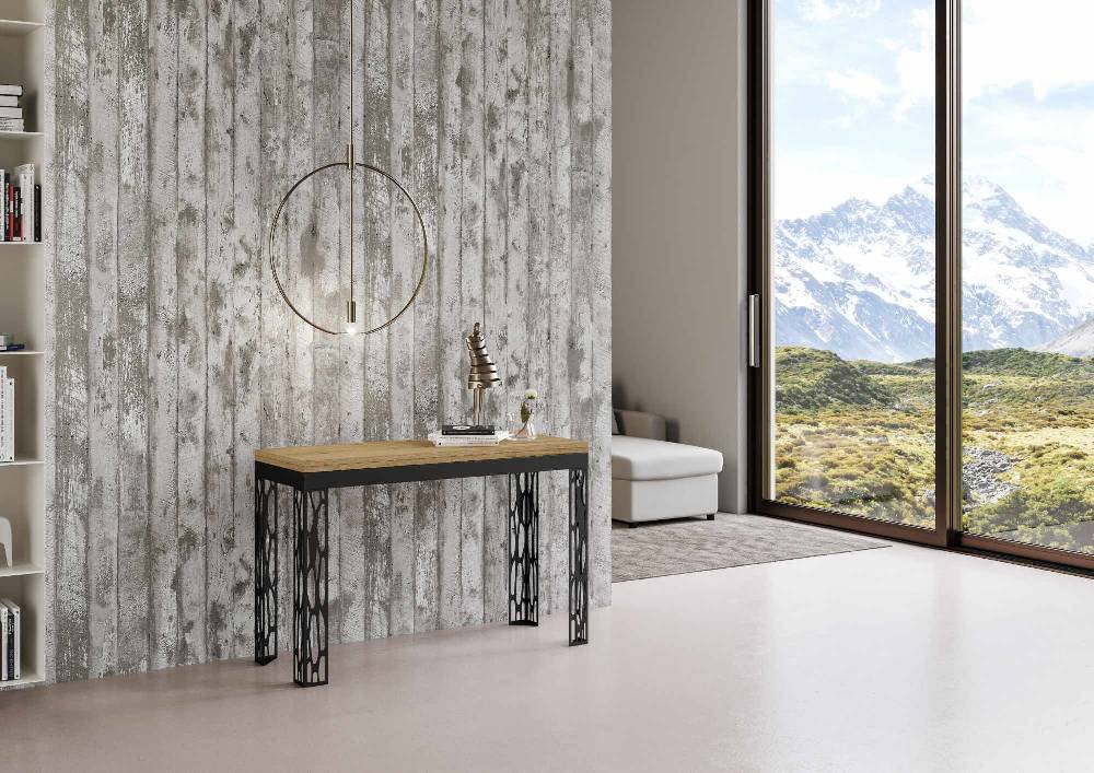 Itamoby Tavolo Ghibli Double Quercia Natura 120×45 aperto 120×90 gambe/telaio Antracite Offerta temporanea