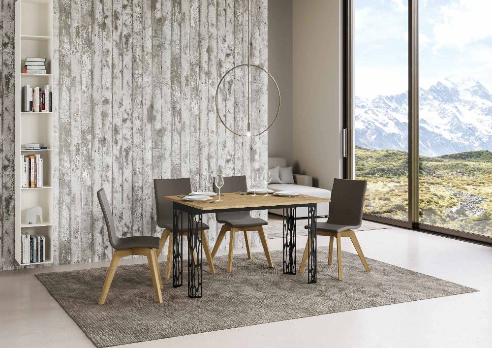 Itamoby Tavolo Ghibli Double Quercia Natura 120×45 aperto 120×90 gambe/telaio Antracite Offerta temporanea