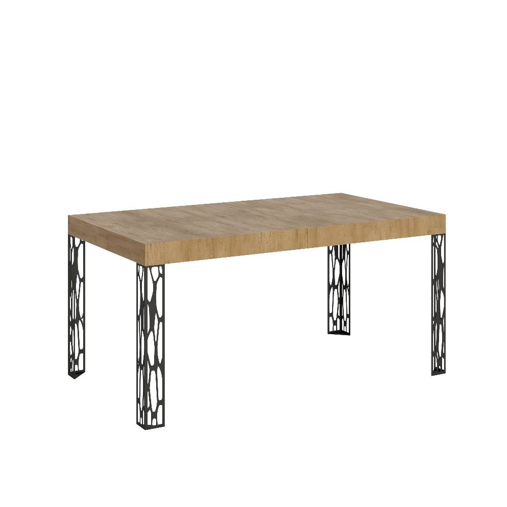 Itamoby Tavolo Ghibli Allungabile piano Quercia Natura 90×160 Allungato 264 telaio Antracite