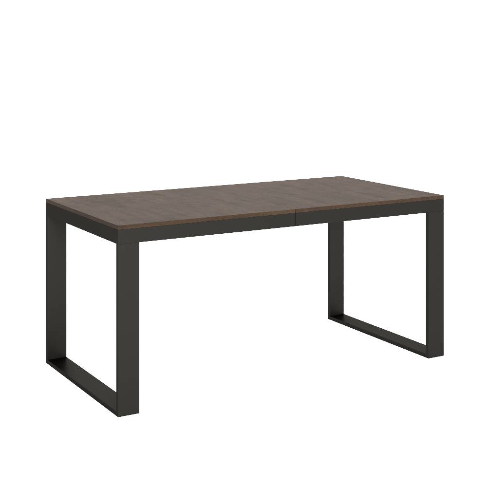 Itamoby Tavolo Tecno Evolution piano Noce 90×180 Allungato 90×284 telaio Antracite