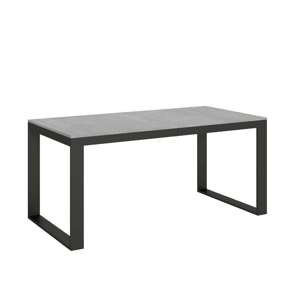 Itamoby Tavolo Tecno Evolution piano Cemento 90×180 Allungato 90×284 telaio Antracite