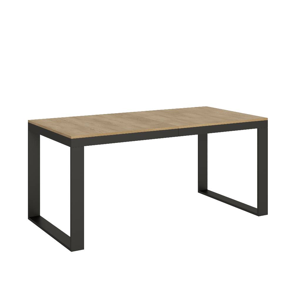 Itamoby Tavolo Tecno Evolution piano Quercia Natura 90×180 Allungato 90×284 telaio Antracite