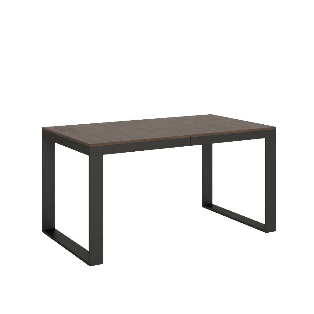 Itamoby Tavolo Tecno Evolution piano Noce 90×160 Allungato 90×264 telaio Antracite