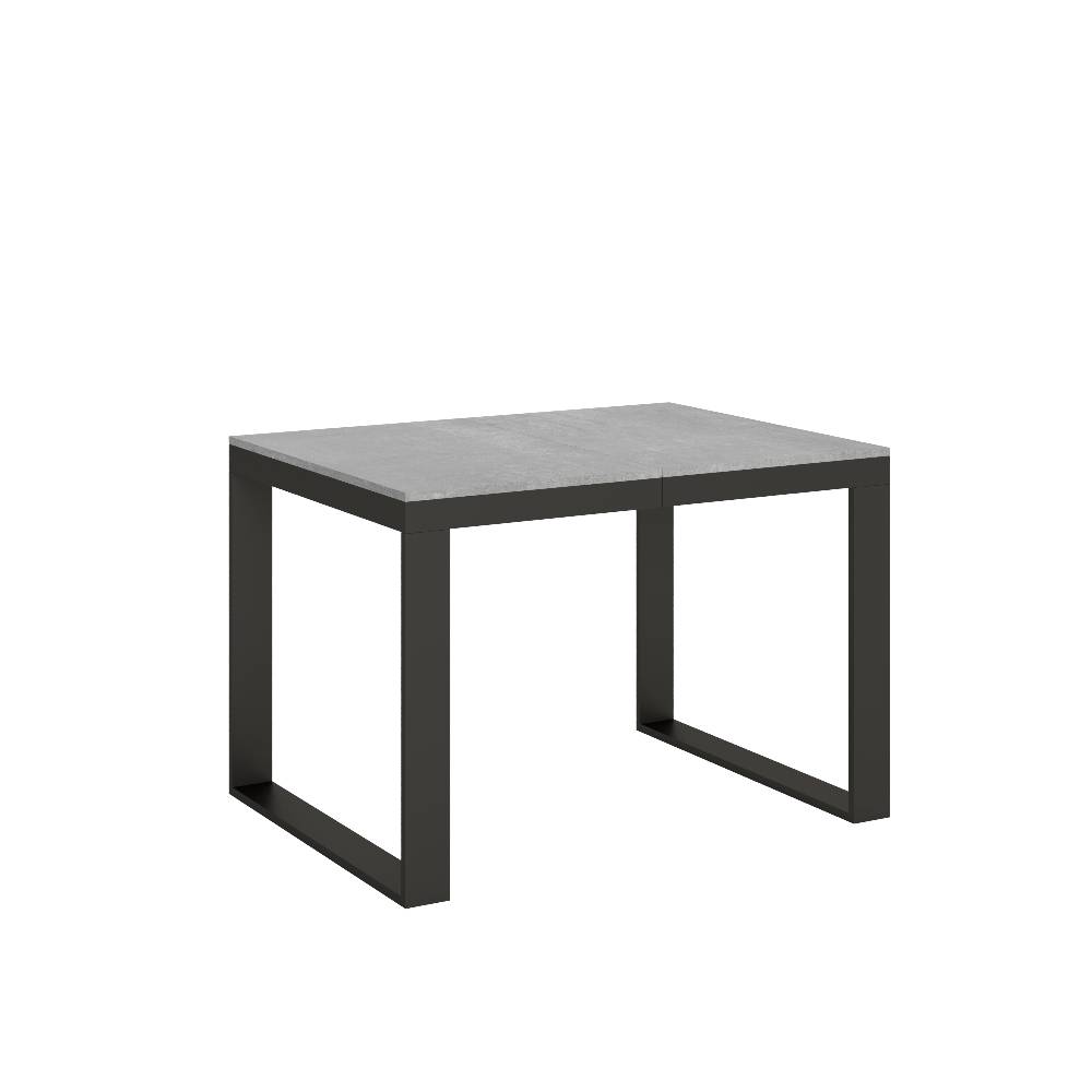 Itamoby Tavolo Tecno Evolution piano Cemento 90×120 Allungato 90×224 telaio Antracite
