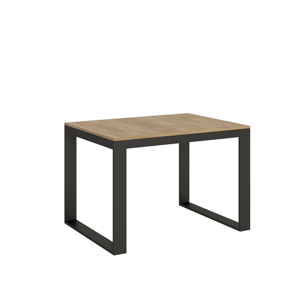 Itamoby Tavolo Tecno Evolution piano Quercia Natura 90×120 Allungato 90×224 telaio Antracite