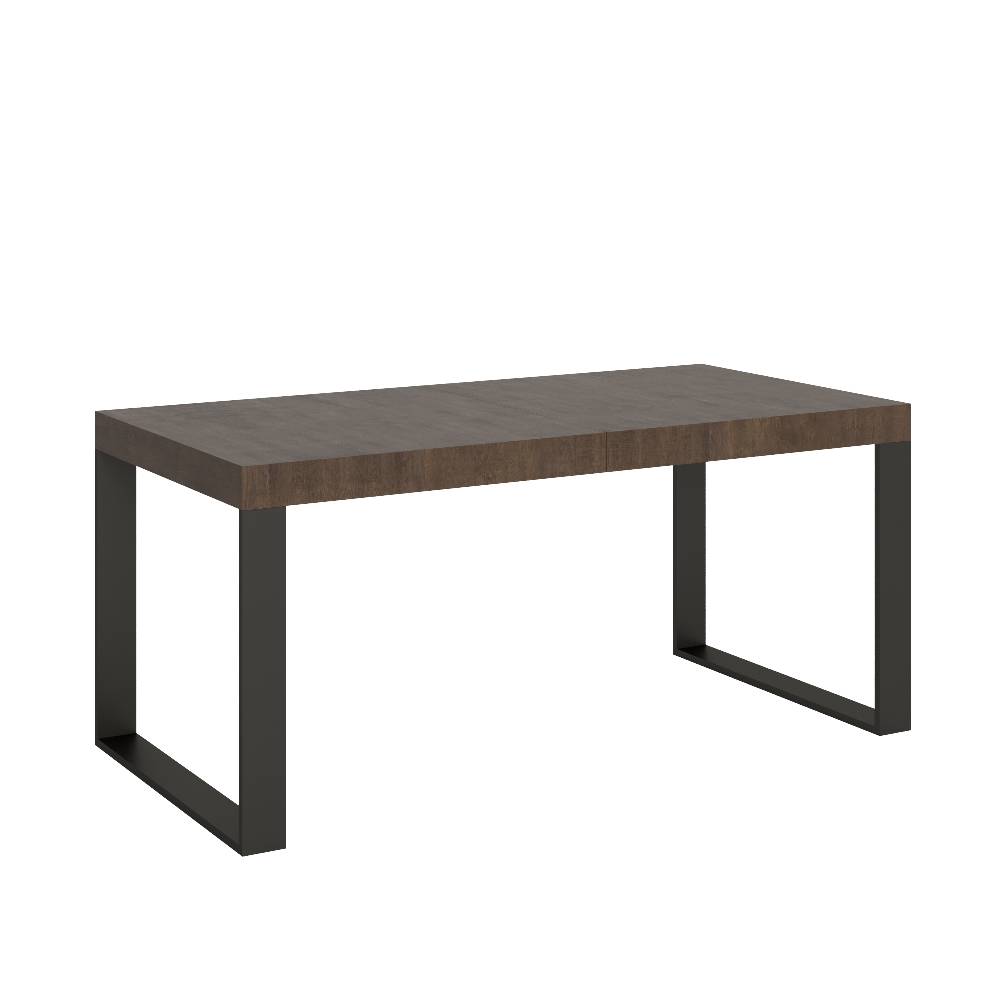 Itamoby Tavolo Tecno Premium Allungabile piano Noce 90×180 Allungato 440 telaio Antracite
