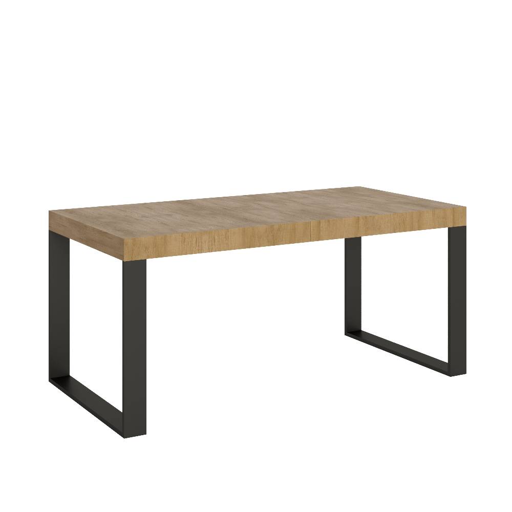Itamoby Tavolo Tecno Premium Allungabile piano Quercia Natura 90×180 Allungato 440 telaio Antracite