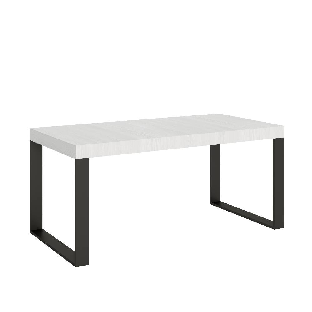 Itamoby Tavolo Tecno Premium Allungabile piano Bianco Frassino 90×180 Allungato 440 telaio Antracite