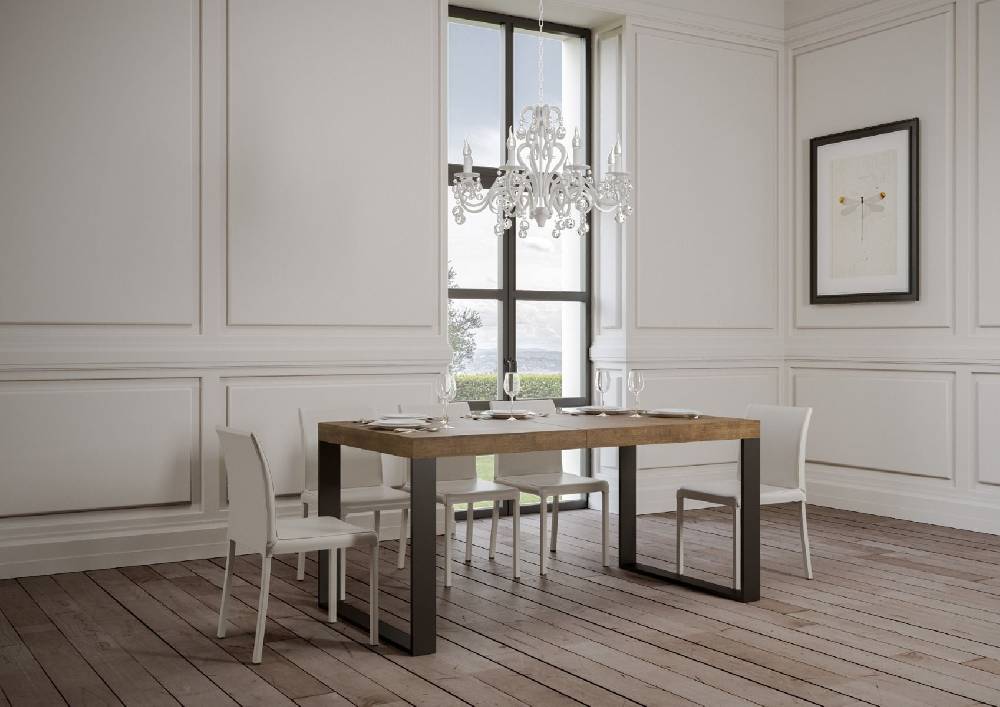 Itamoby Tavolo Tecno Premium Allungabile piano Noce 90×160 Allungato 420 telaio Antracite Fino al 55% di sconto