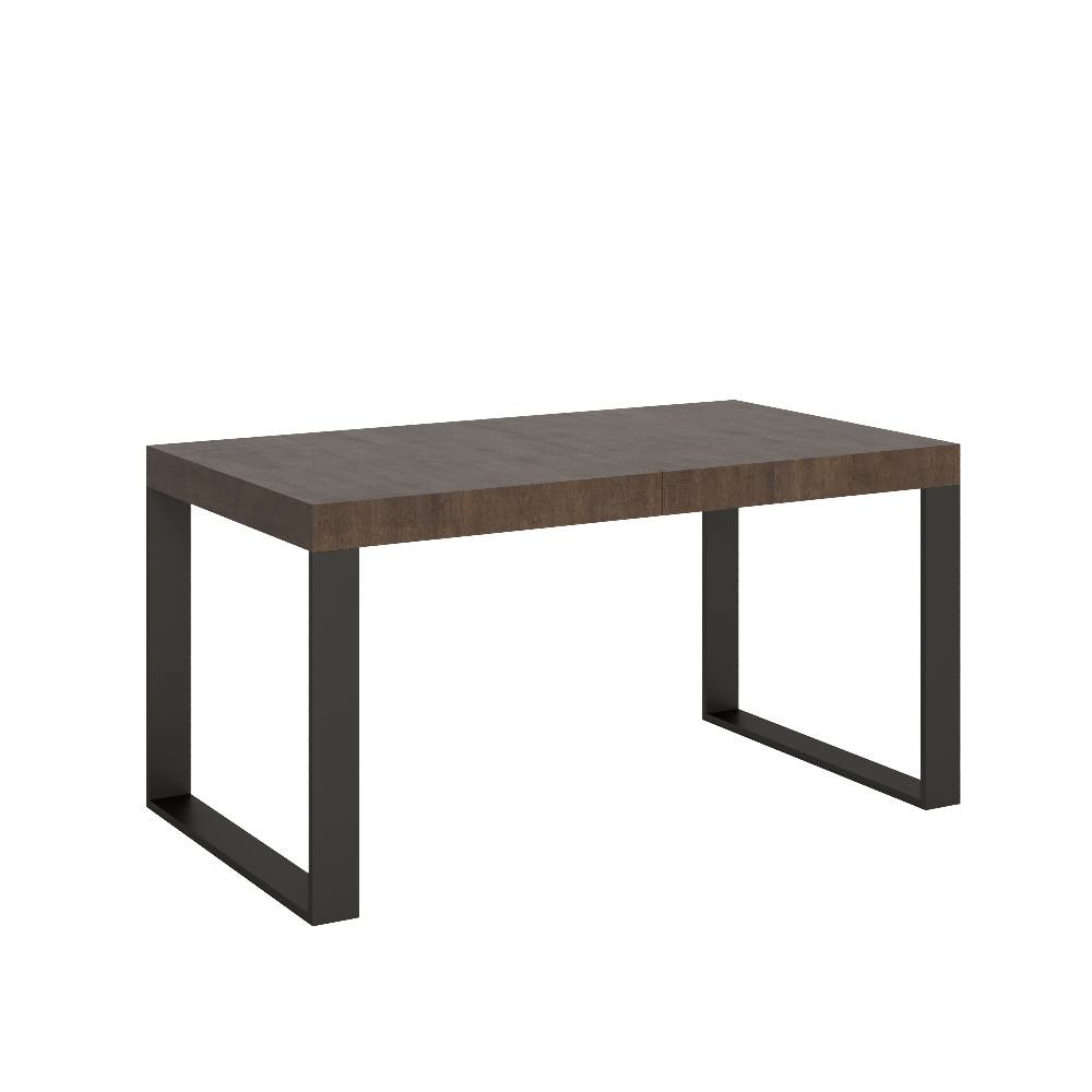 Itamoby Tavolo Tecno Premium Allungabile piano Noce 90×160 Allungato 264 telaio Antracite