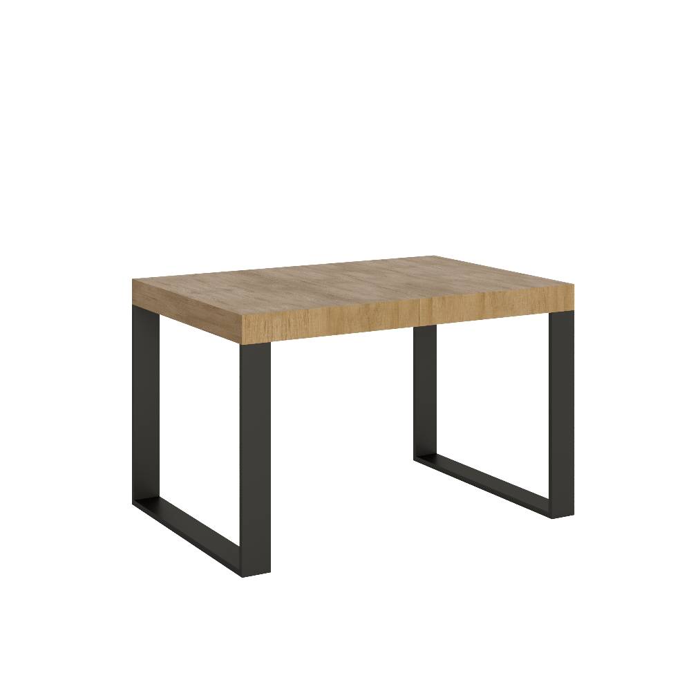 Itamoby Tavolo Tecno Premium Allungabile piano Quercia Natura 90×130 Allungato 234 telaio Antracite