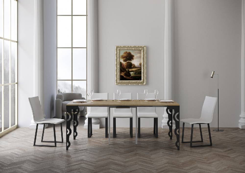 Itamoby Consolle Karamay Evolution Quercia Natura telaio Antracite Promozione