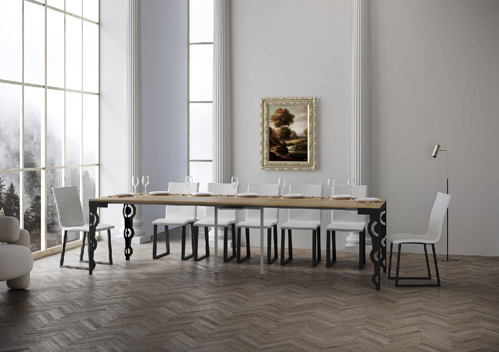 Itamoby Consolle Karamay Evolution Quercia Natura telaio Antracite Promozione