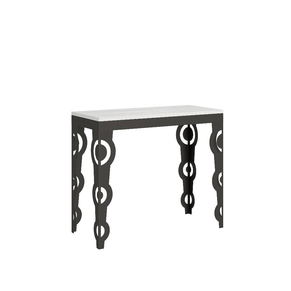 Itamoby Consolle Karamay Evolution Bianco Frassino telaio Antracite