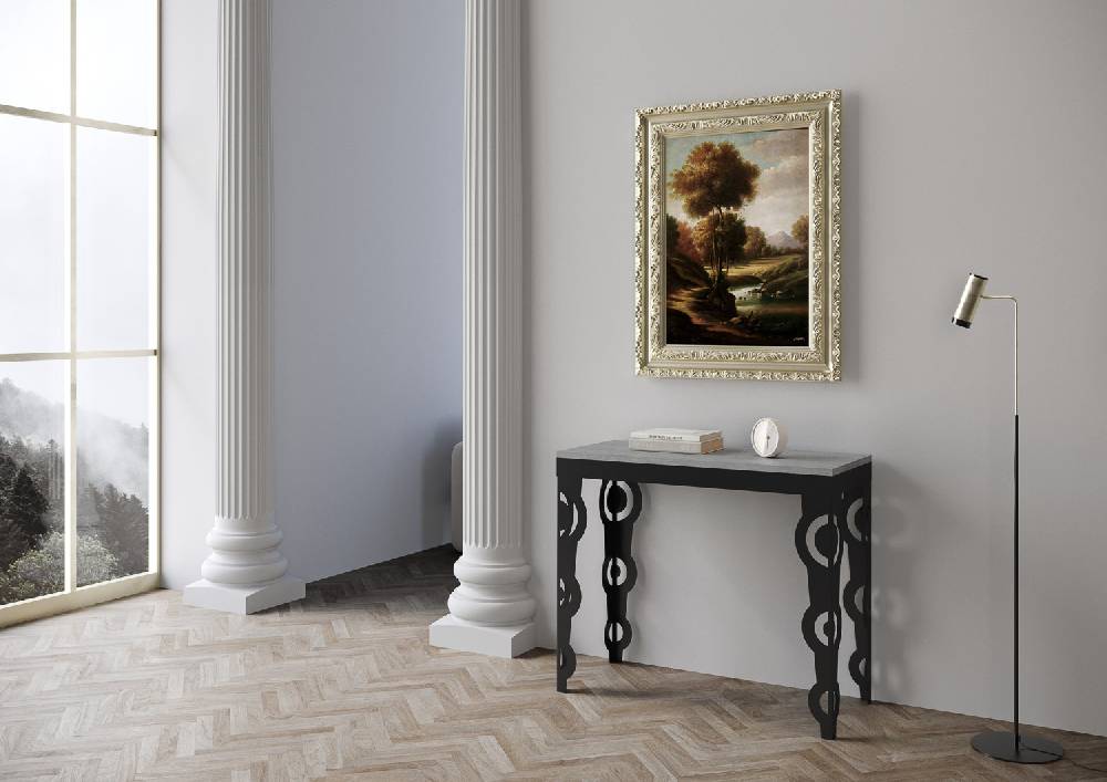 Itamoby Consolle Karamay Small Evolution Cemento telaio Antracite Soddisfazione Garantita