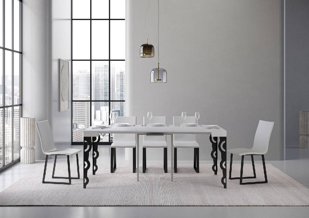 Itamoby Consolle Karamay Bianco Frassino telaio Antracite Fino Al -60%