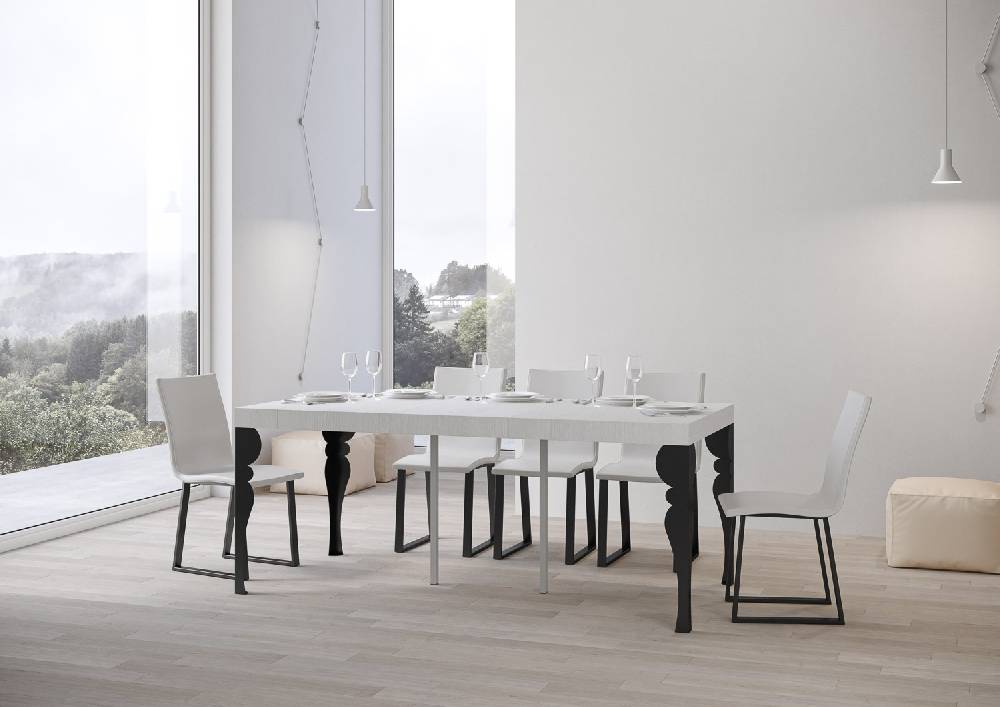 Itamoby Consolle Paxon Small Premium Bianco Frassino telaio Antracite Outlet