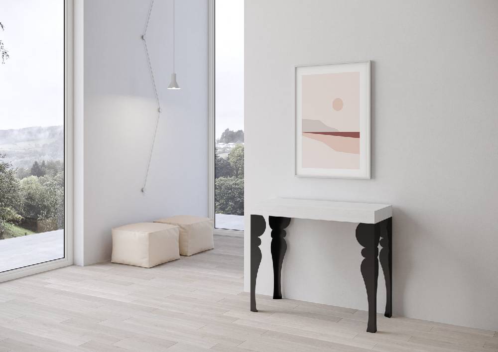 Itamoby Consolle Paxon Bianco Frassino telaio Antracite Nuova