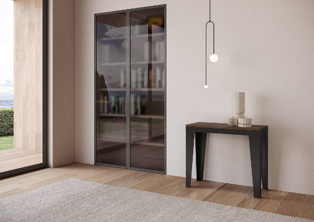 Itamoby Consolle Flame Evolution Noce telaio Antracite Prezzo di fabbrica