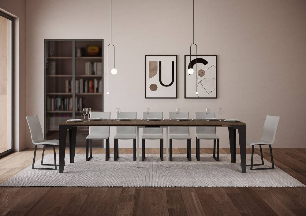 Itamoby Consolle Flame Evolution Noce telaio Antracite Prezzo di fabbrica