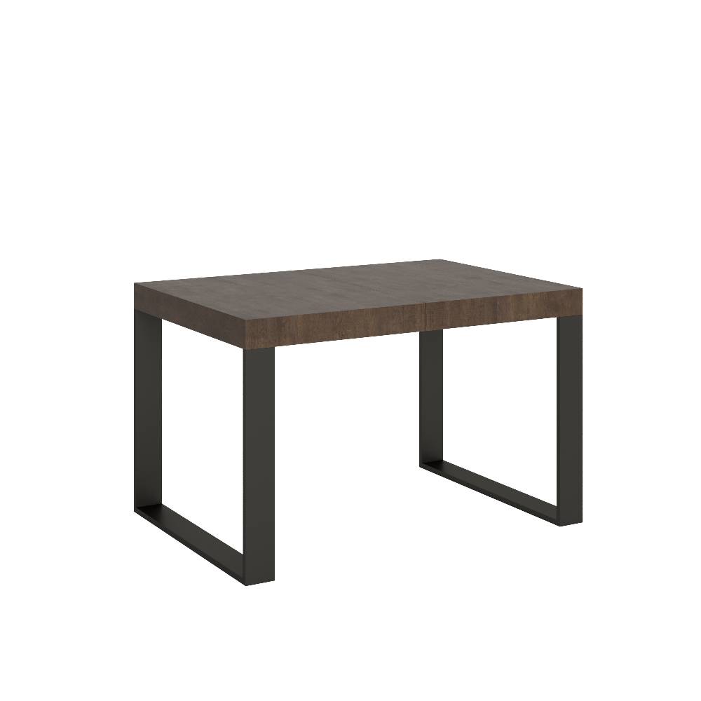 Itamoby Tavolo Tecno Allungabile piano Noce 90×130 Allungato 390 telaio Antracite