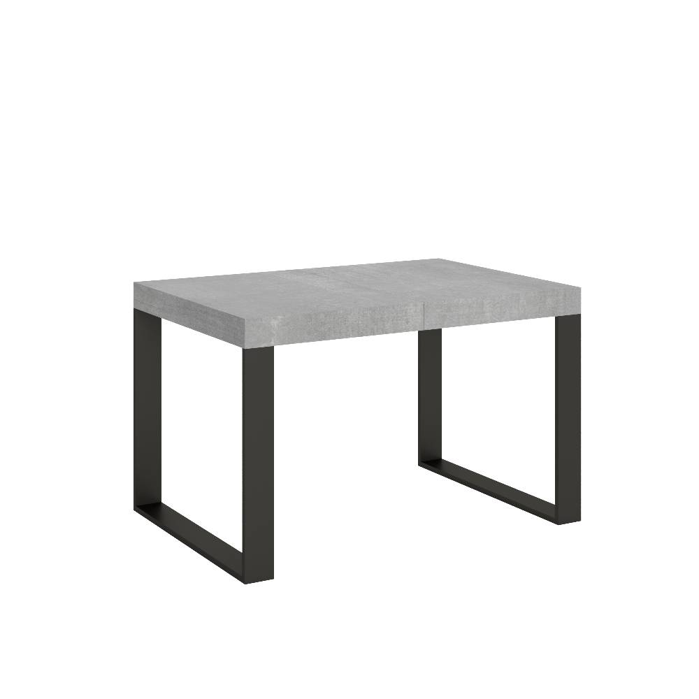 Itamoby Tavolo Tecno Allungabile piano Cemento 90×130 Allungato 234 telaio Antracite