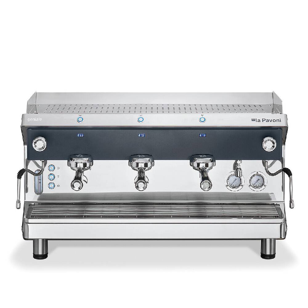 La Pavoni GENIALE SEMIAUTOMATICA 3 GRUPPI NERA Spedizione Gratuita