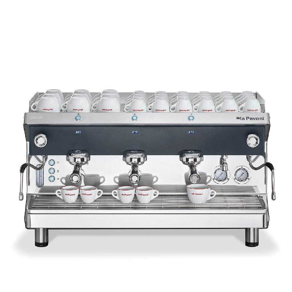 La Pavoni GENIALE SEMIAUTOMATICA 3 GRUPPI NERA Spedizione Gratuita