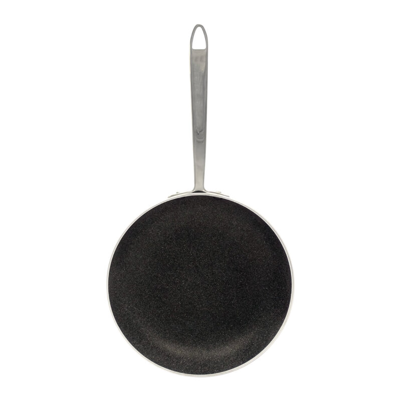 Pentole Agnelli Padella antiaderente Shark Skin svasata alta in alluminio 3mm – 1 manico 1907 Presa
