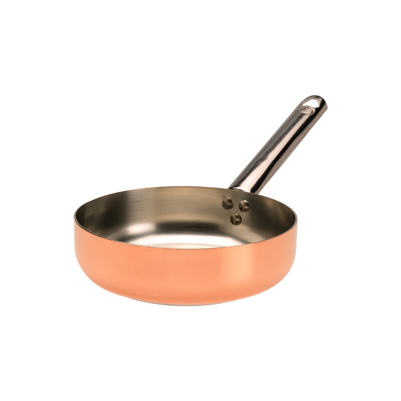 Pentole Agnelli Padella in rame stagnato induzione 2mm – 1 manico